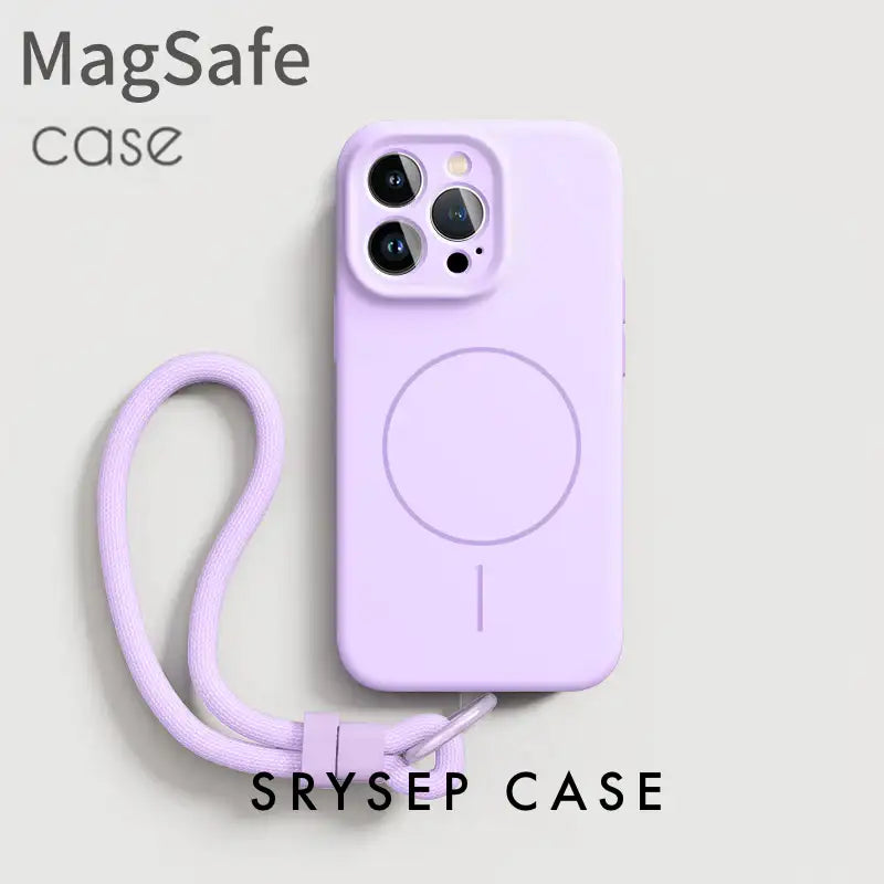 Lanières pour iPhone | Coque en silicone liquide compatible MagSafe