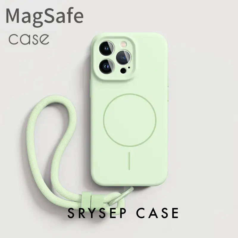 Lanières pour iPhone | Coque en silicone liquide compatible MagSafe