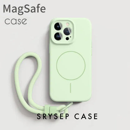 Lanières pour iPhone | Coque en silicone liquide compatible MagSafe
