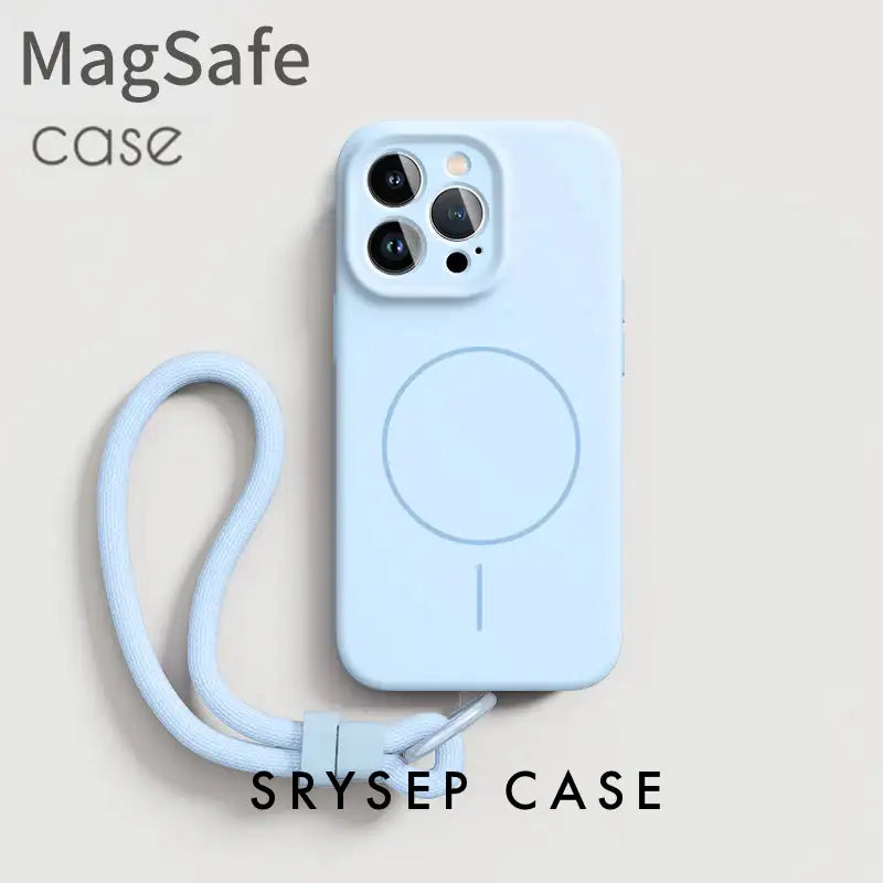 Lanières pour iPhone | Coque en silicone liquide compatible MagSafe