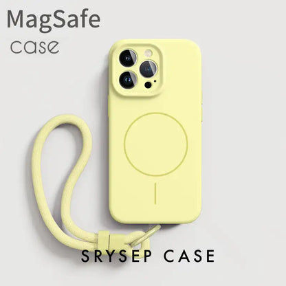 Lanières pour iPhone | Coque en silicone liquide compatible MagSafe