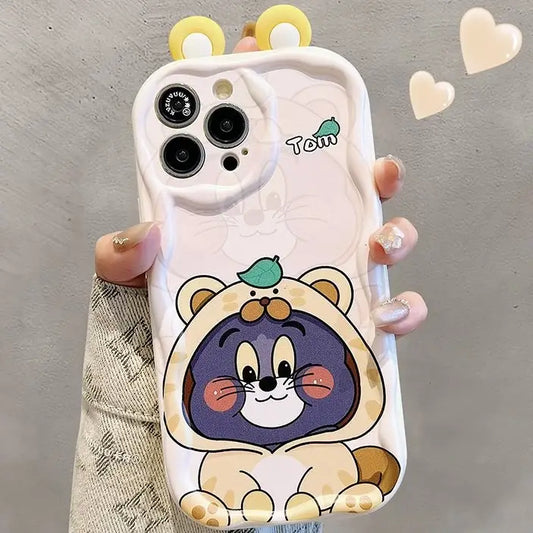 Cute Cat Mouse Phone Case For iPhone Back Cover