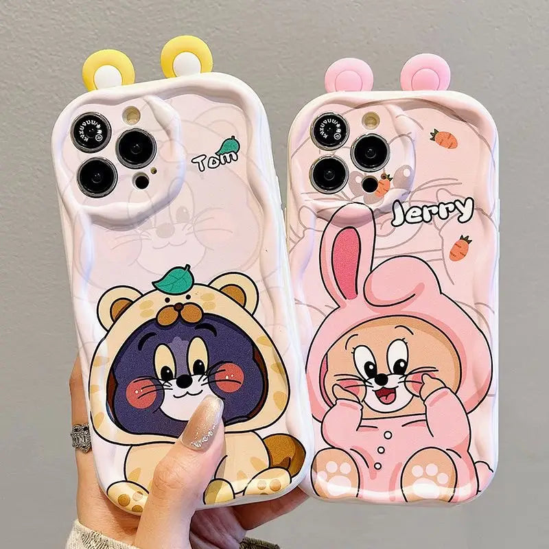Cute Cat Mouse Phone Case For iPhone Back Cover