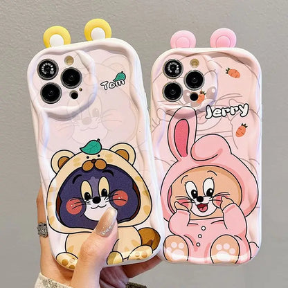 Cute Cat Mouse Phone Case For iPhone Back Cover