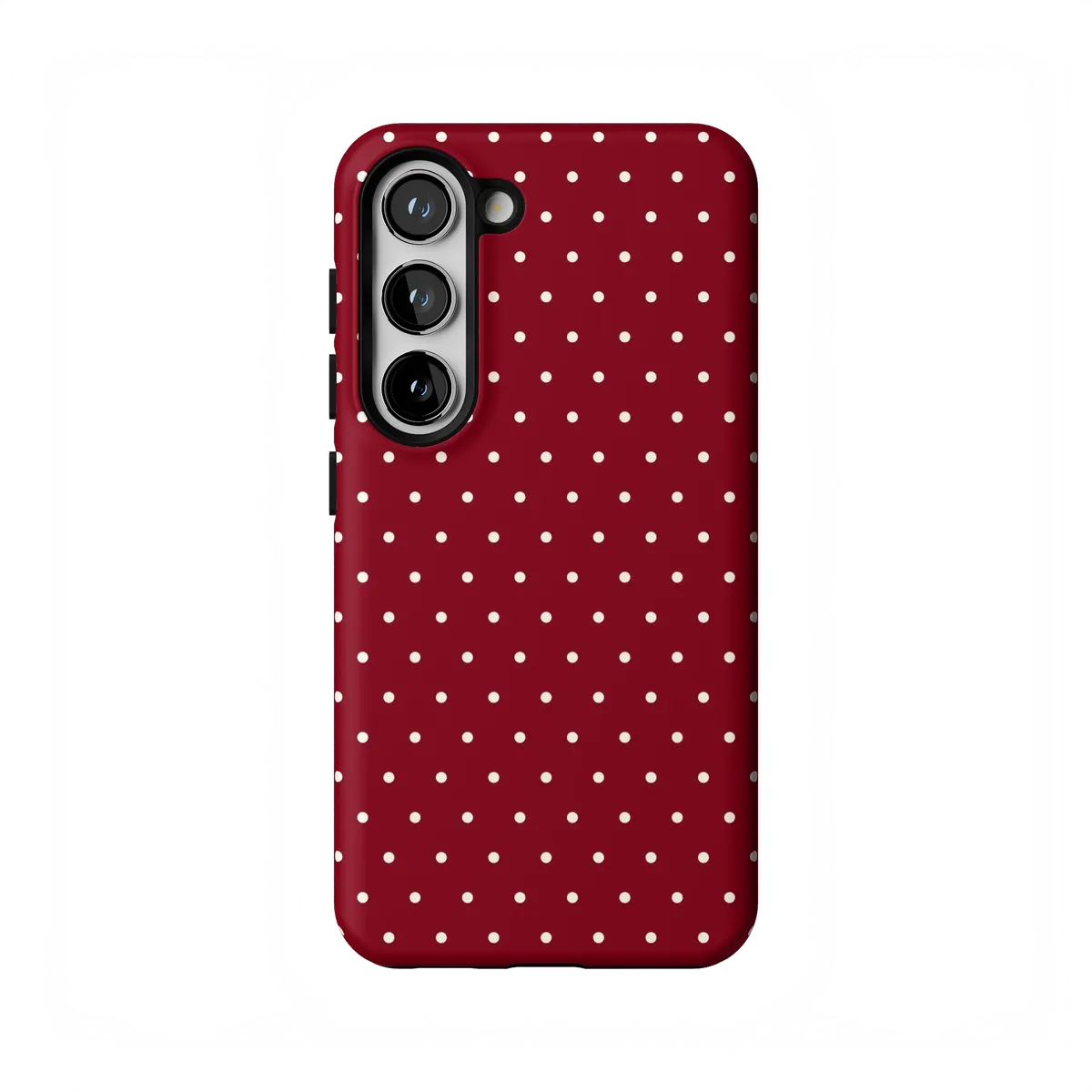 Maroon Polka Dot Scratch-resistant Case for Samsung Galaxy S25 S24 S23 S22 S21 S20 Ultra Plus Edge FE
