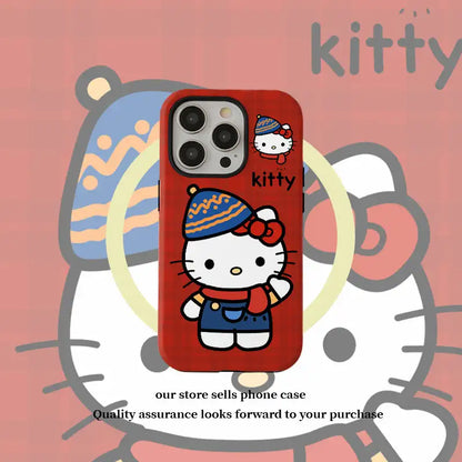 Popsocket Cute Kitty MagSafe Case For iPhone 16 15 14 13