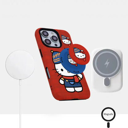 Popsocket Cute Kitty MagSafe Case For iPhone 16 15 14 13