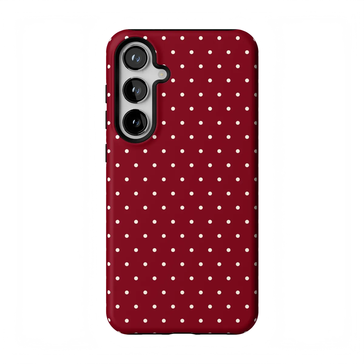 Maroon Polka Dot Scratch-resistant Case for Samsung Galaxy S25 S24 S23 S22 S21 S20 Ultra Plus Edge FE