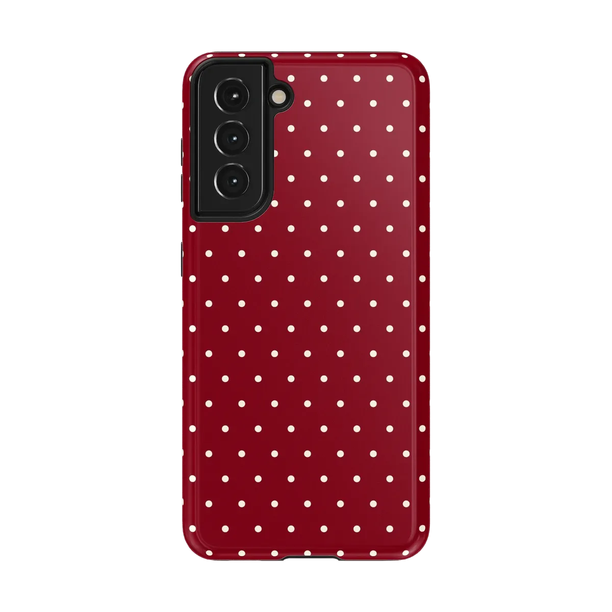Maroon Polka Dot Scratch-resistant Case for Samsung Galaxy S25 S24 S23 S22 S21 S20 Ultra Plus Edge FE