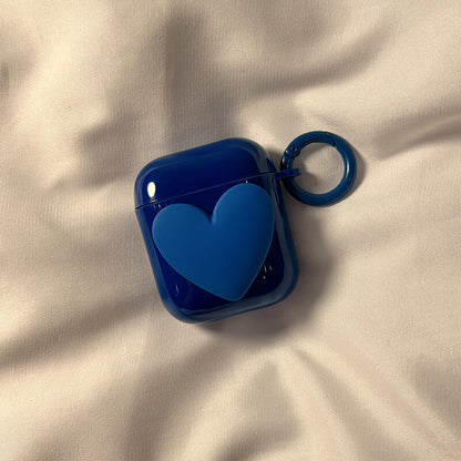 Estuche de AirPods con corazón de amor en 3D lindo y colorido simple para AirPods 1st 2nd 3rd Pro