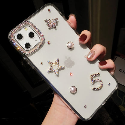 Camera Wrap Rhinestone Clear iPhone Case