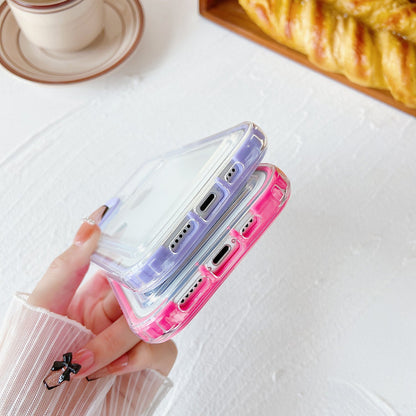 Porte-cartes transparent souple compatible avec coque iPhone