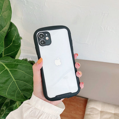 Funda de iPhone con revestimiento de protección de lente de acrílico transparente