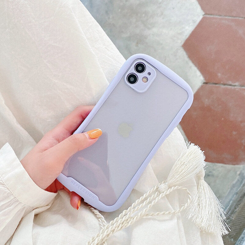 Funda de iPhone con revestimiento de protección de lente de acrílico transparente