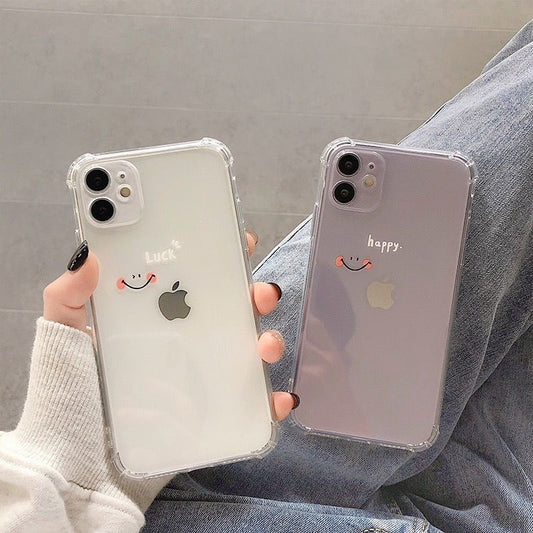 Mignon sourire visage bonne chance clair Coque et skin adhésive iPhone