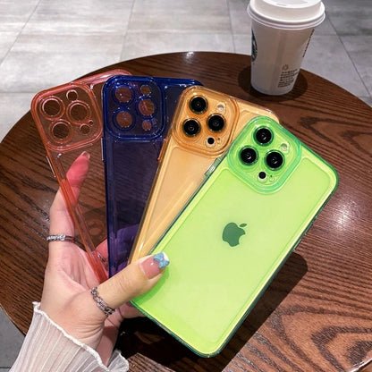 Candy Color Transparent Shockproof Compatible with iPhone Case