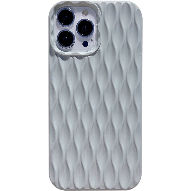 Silicone souple de luxe 3D Wrinkle Glitter compatible avec la coque iPhone
