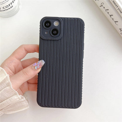 Motif de tissage mat compatible avec la coque iPhone