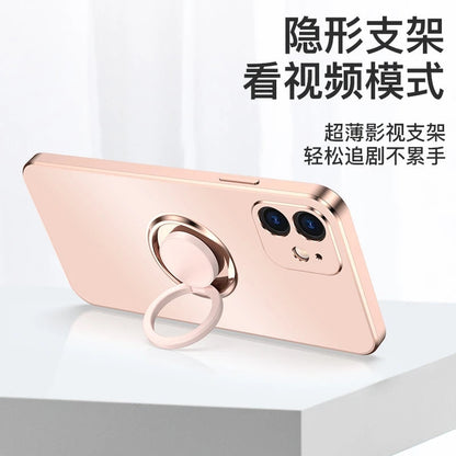 Matte Electroplated Stand Ring Compatible with iPhone Case