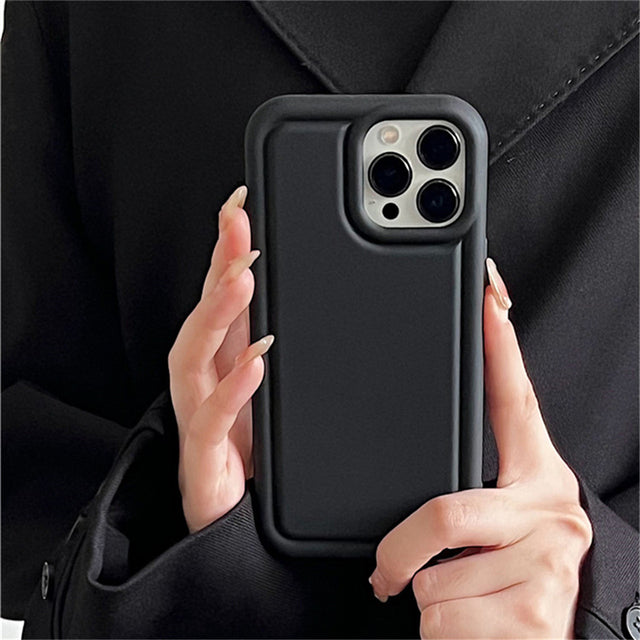 Silicone mat à motif de pain TPU compatible avec la coque iPhone