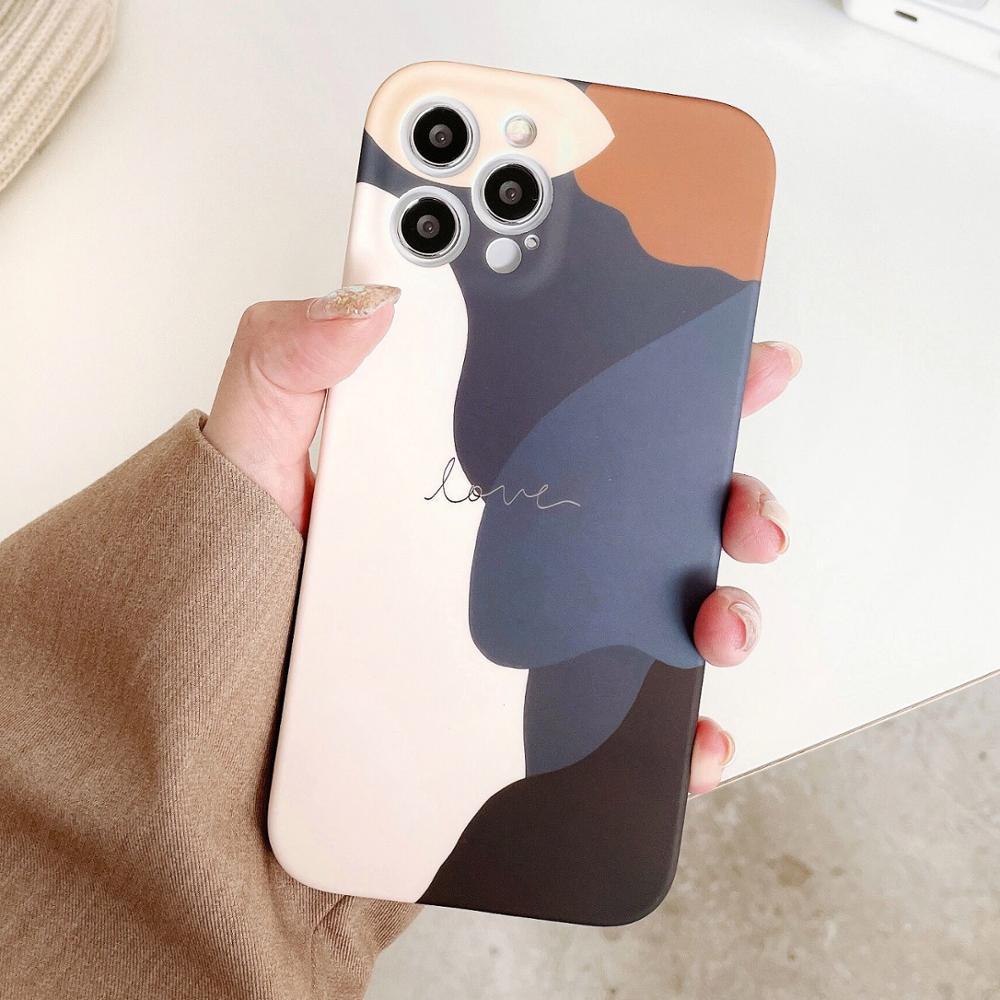 Art Rétro Géométrie Abstraite Coque souple iPhone