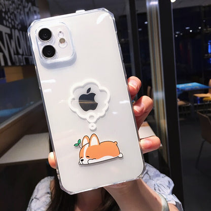 Cute Cartoon Cat Dog iPhone Case