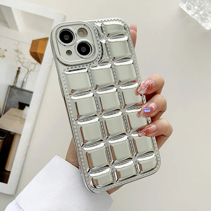 Revestimiento de rejilla 3D de lujo compatible con funda para iPhone