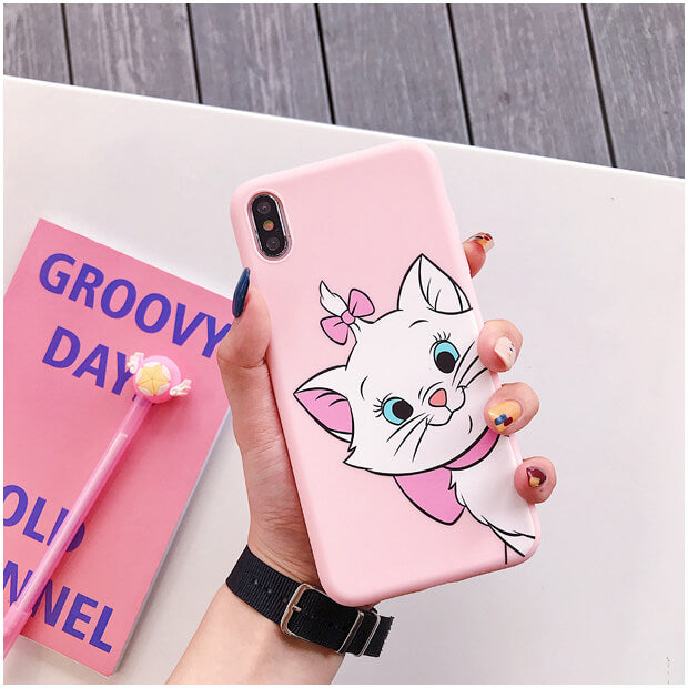 Chat mignon de dessin animé Coque et skin adhésive iPhone