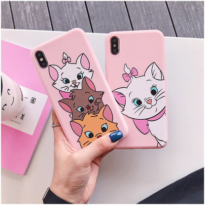 Vinilo o funda para iPhone Lindo gato rosa con diamantes de imitación