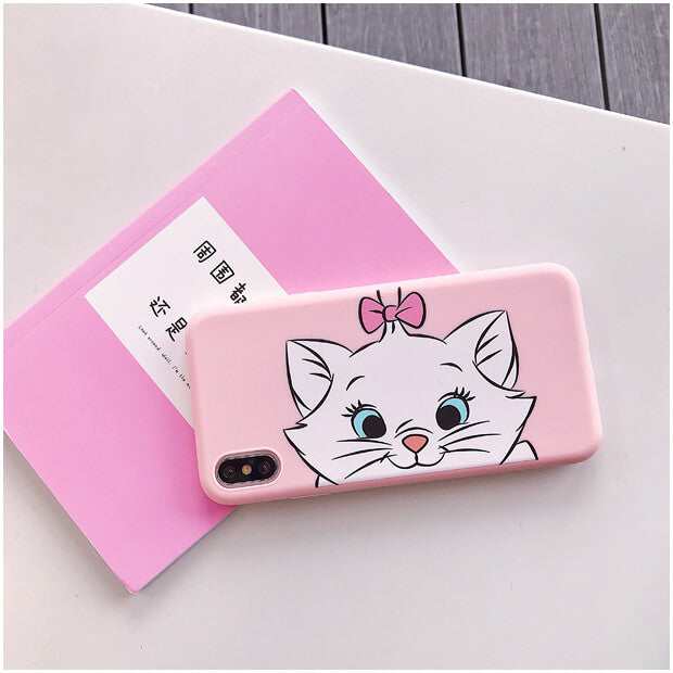 Vinilo o funda para iPhone Lindo gato rosa con diamantes de imitación