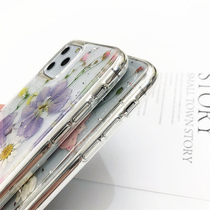 Real Dried Flower Transparent Soft iPhone Case