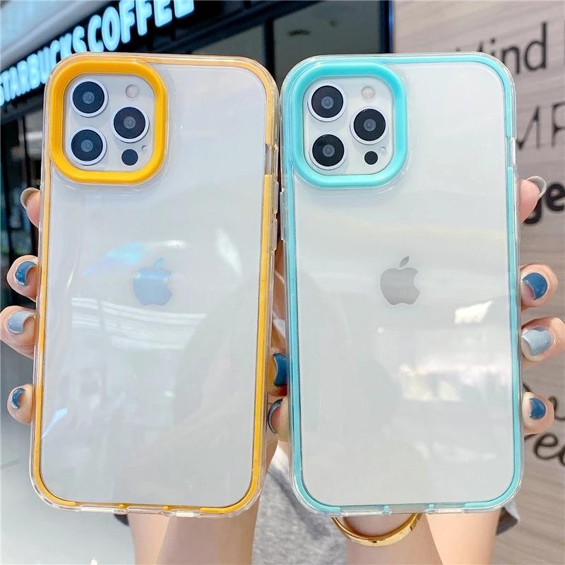 Candy Color Shockproof Clear Soft iPhone Case