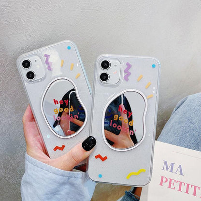 Fashion Graffiti Mirror Soft iPhone Case