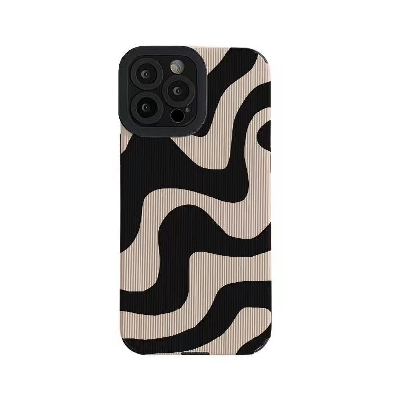 Fashion Zebra Stripe Antichoc Doux Compatible avec la coque iPhone