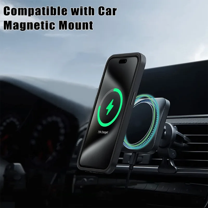 Magnetic For Magsafe 360 Full Body Front+Back Clear Case For iPhone 16 15 11 12 13 14 Pro Max Silicone Bumper Shockproof Cover