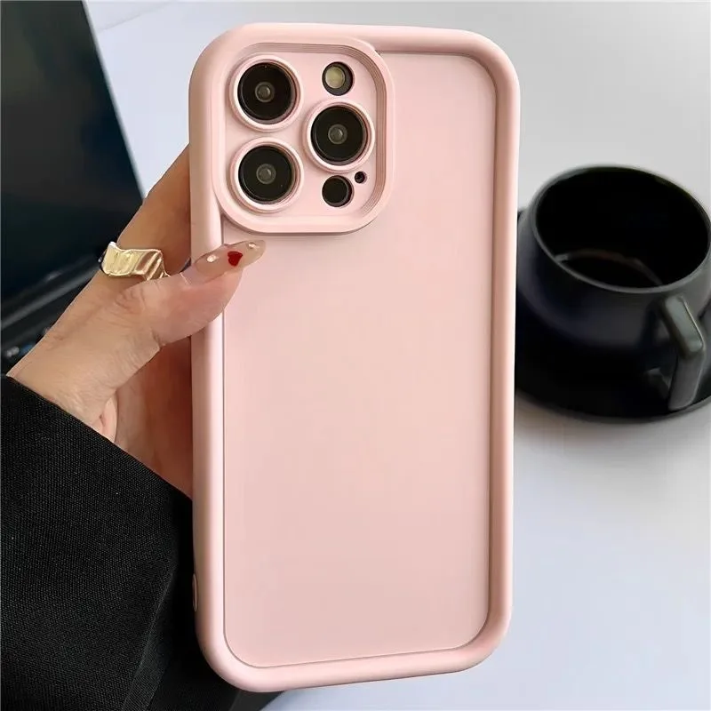 S2439296fd0b44833bb8a2e3346b5c980D.webp Candy Color Soft TPU Case For iPhone 17 Air 16 14 15 Pro Plus 13 12 11 Pro Max 16e XR XS Shockproof Silicone Phone Cover Fundas