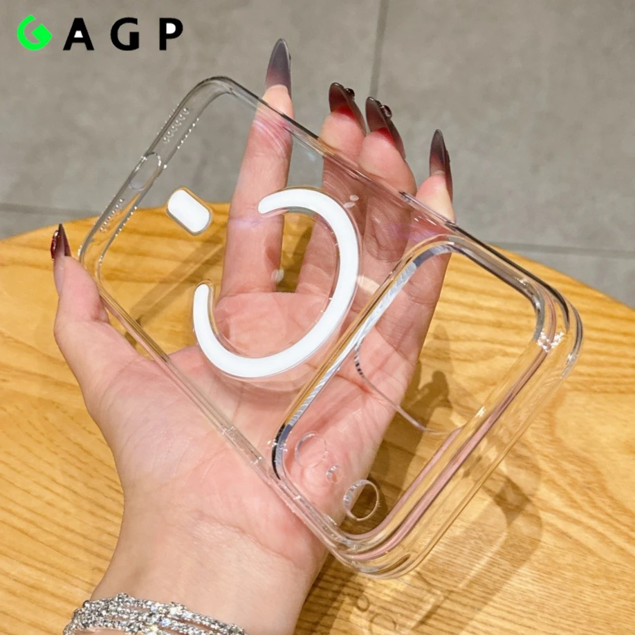 S4b7393b30d5a4893ad080c7e8ab4074by.webp for iphone17proMax Case Magsafe Full Clear Matte Ultra thin Magnetic Case for iPhone 17 15 16 pro Max Slim Transparent Cover