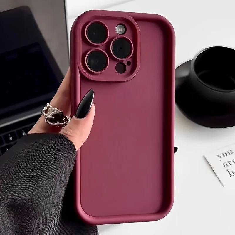 S4de672e409d445d3918804fef7d1d42d6.webp Candy Color Soft TPU Case For iPhone 17 Air 16 14 15 Pro Plus 13 12 11 Pro Max 16e XR XS Shockproof Silicone Phone Cover Fundas
