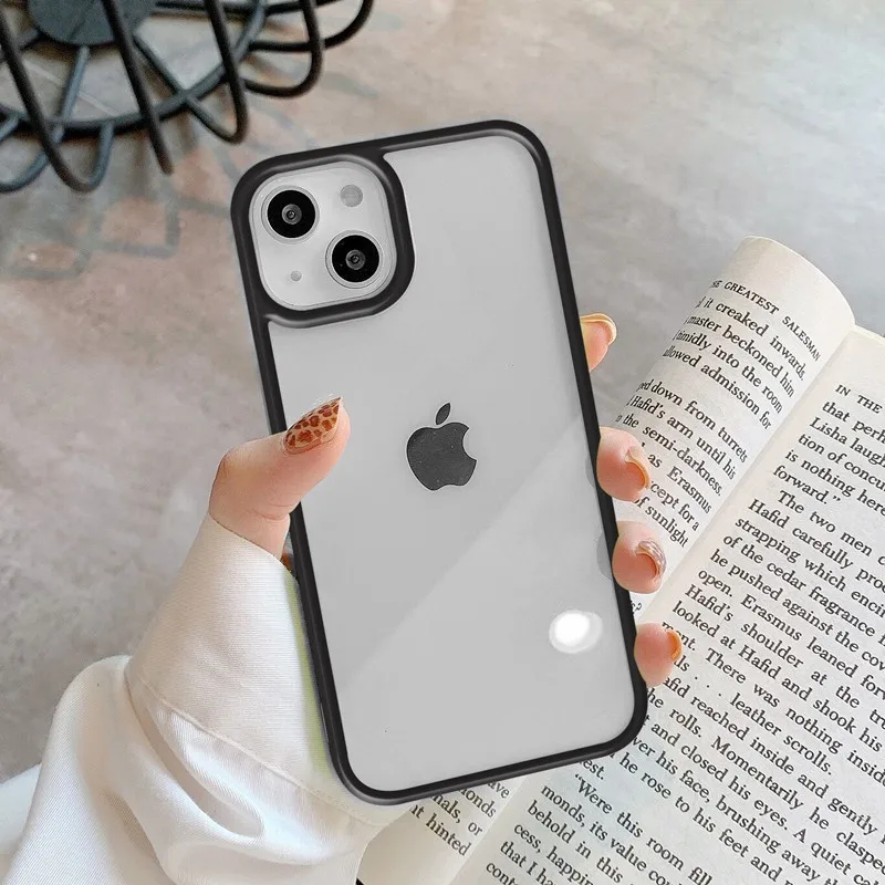 Candy Shockproof Silicone Bumper Phone Case For iPhone 17 16 15 14 11 12 13 Pro Max XS XR Plus Transparent Protection Back Cover