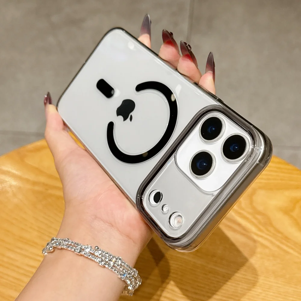 for iphone17proMax Case Magsafe Full Clear Matte Ultra thin Magnetic Case for iPhone 17 15 16 pro Max Slim Transparent Cover