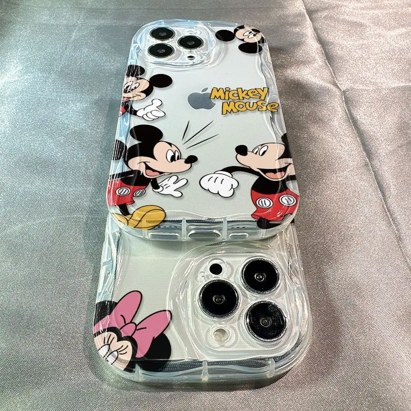 S7ef2c078da6a4a8cb2317a2abe01e502A.webp Cartoon Dance Mouse Protective Case Compatible With iPhone 16 15 14 13 Clear TPU Cover