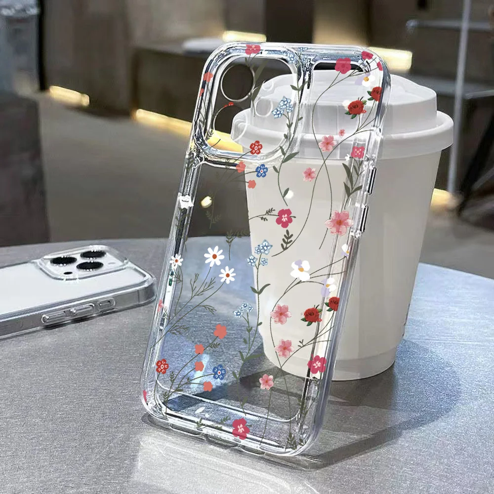 S9832ddd85f60420cb78cb48b75eb6a07y.webp Flower Phone Case For iPhone 16 Pro 13 15 11 12 14 17 Pro Max 16E XR 7 8 SE XS Shockproof Transparent Cover Silicone Soft Fundas