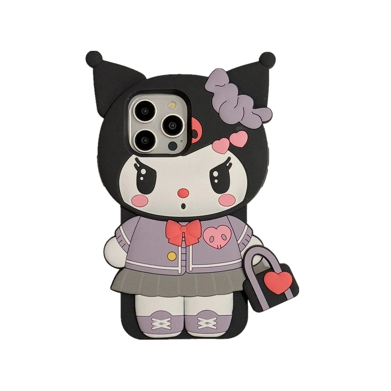 Handbag Kitty Cat Kurom Case For iPhone 17 16 15 14 13 12 11 Pro Max Silicone Soft Cover