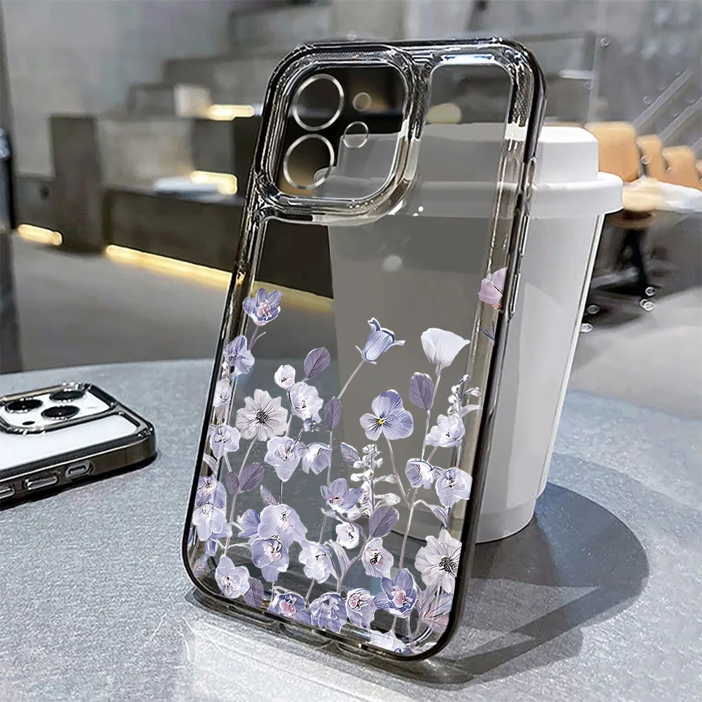 Sad4e17a921c44ca69d8a6e76b0121fa4R.webp Flower Phone Case For iPhone 16 Pro 13 15 11 12 14 17 Pro Max 16E XR 7 8 SE XS Shockproof Transparent Cover Silicone Soft Fundas