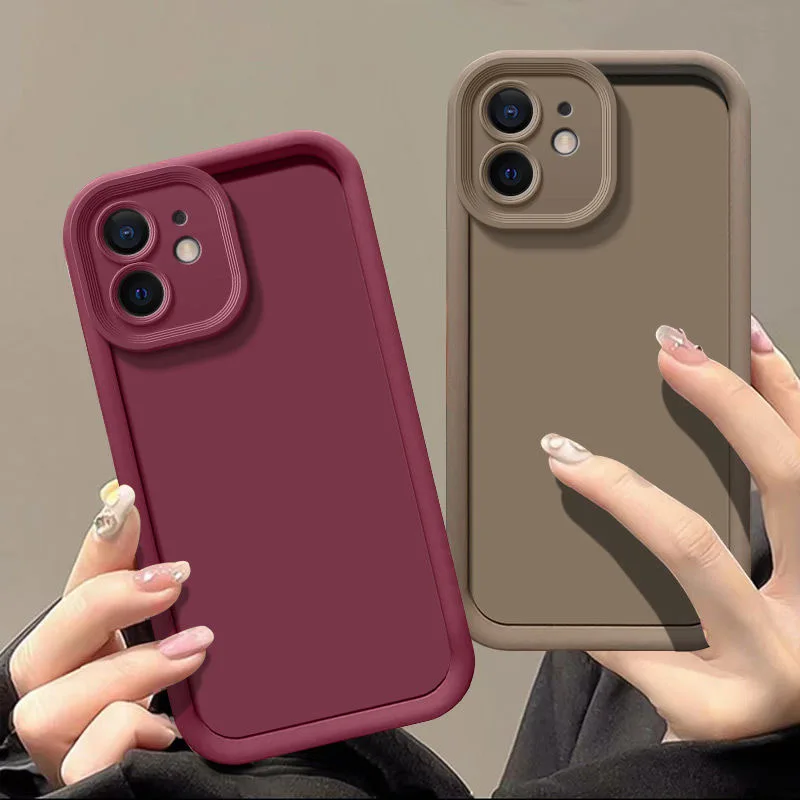 Sd38c488a08b8464990511a1026c4d7f2b.webp Candy Color Soft TPU Case For iPhone 17 Air 16 14 15 Pro Plus 13 12 11 Pro Max 16e XR XS Shockproof Silicone Phone Cover Fundas