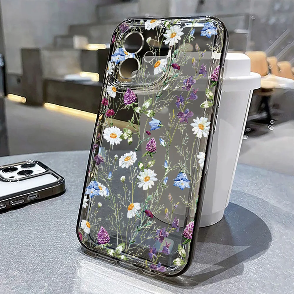 Sdbdf8ae213e24ebbbeb66145a998d377M.webp Flower Phone Case For iPhone 16 Pro 13 15 11 12 14 17 Pro Max 16E XR 7 8 SE XS Shockproof Transparent Cover Silicone Soft Fundas