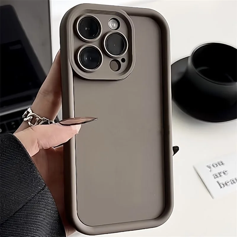 Se73f6931808044e68703e72d7cfcea2cM.webp Candy Color Soft TPU Case For iPhone 17 Air 16 14 15 Pro Plus 13 12 11 Pro Max 16e XR XS Shockproof Silicone Phone Cover Fundas