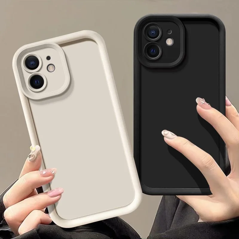 Sf4483d661e224167b2579b192e4bdf54g.webp Candy Color Soft TPU Case For iPhone 17 Air 16 14 15 Pro Plus 13 12 11 Pro Max 16e XR XS Shockproof Silicone Phone Cover Fundas