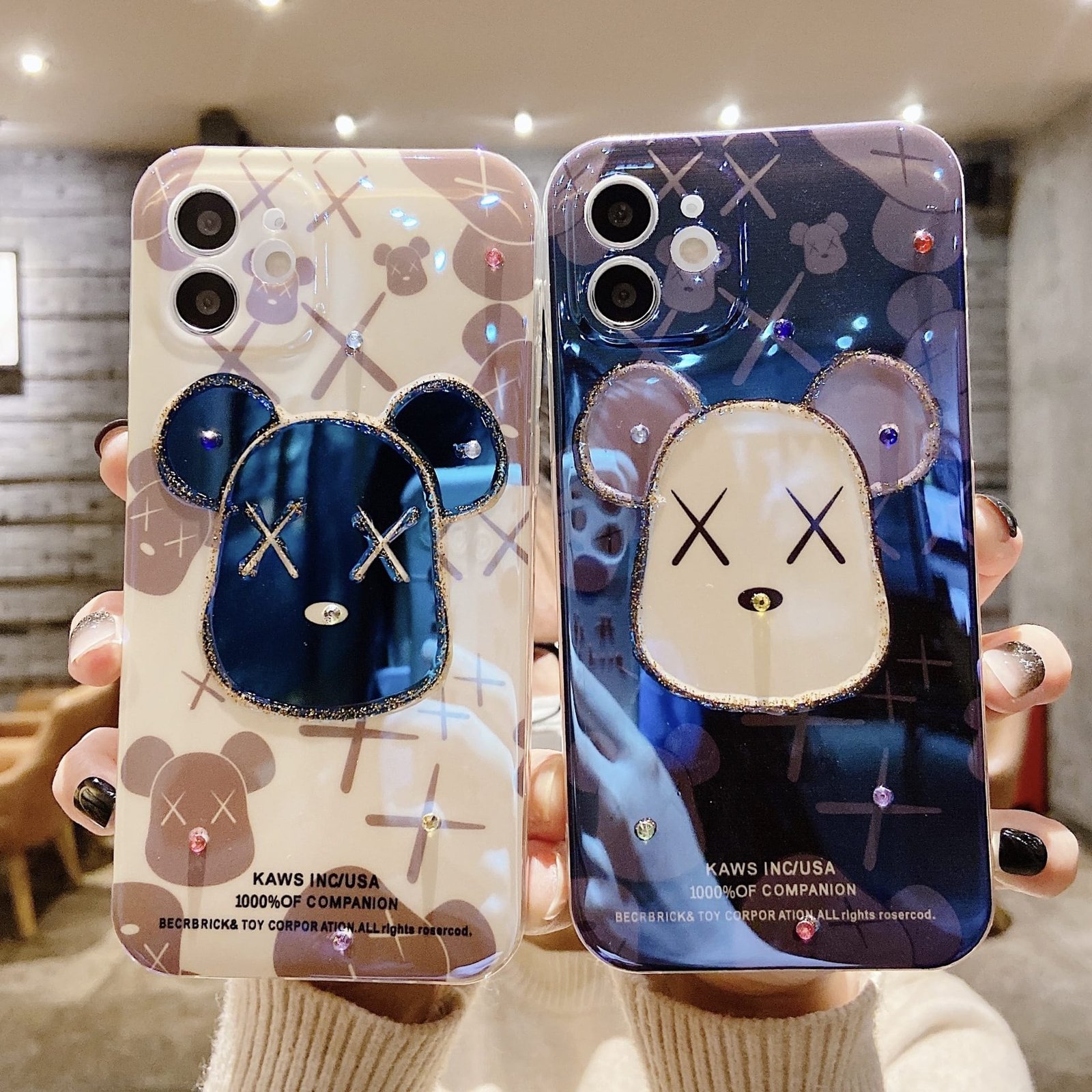 kaw case for iPhone (4) Cartoon Bear Protective Case Compatible With iPhone