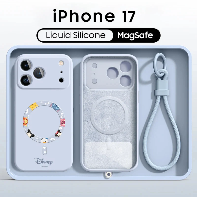 000878ce6144c05ffac949f66b05a18b iPhone Lanyard Series | Cartoon Mouse Duck Liquid Silicone MagSafe Phone Case